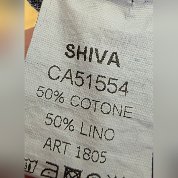 Made In Italy Linen/cotton Blend Blue Tunic With Pockets. MED. - Picture 10 of 10